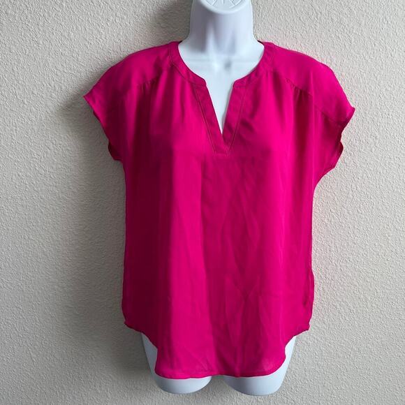 New Banana Republic Factory Bright Pink Top Women's XS Dolman Sleeve Relaxed - Picture 1 of 4